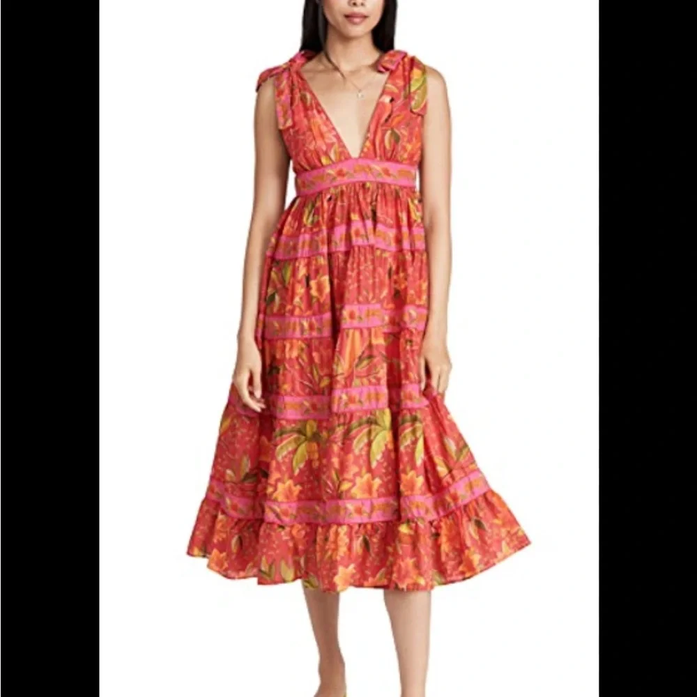 FARM Rio Solar Forest Maxi Dress Size XL NWOT - Picture 6 of 6